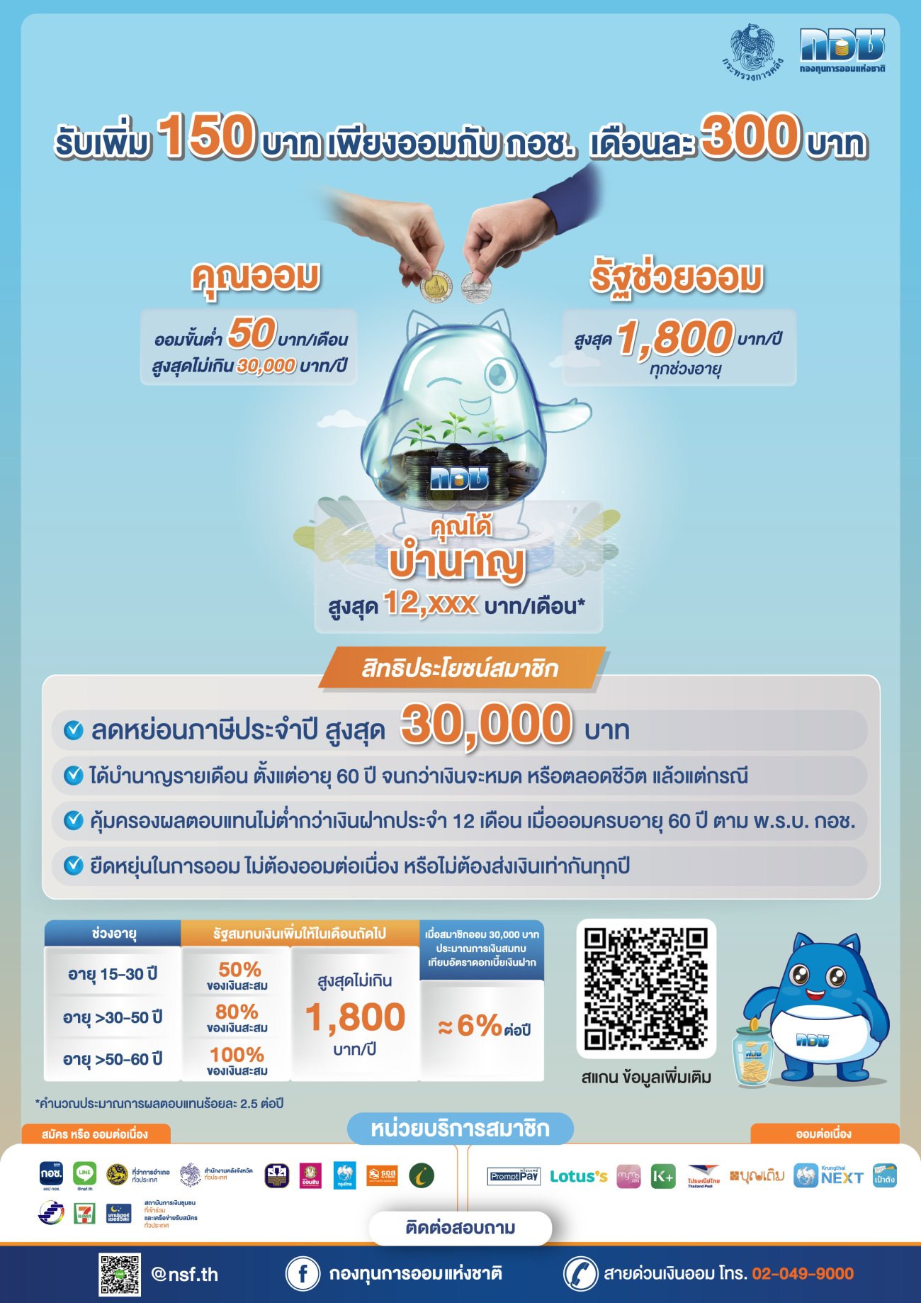 ประชาสัมพันธ์ข้อมูลกองทุนการออมแห่งชาติ (กอช.)